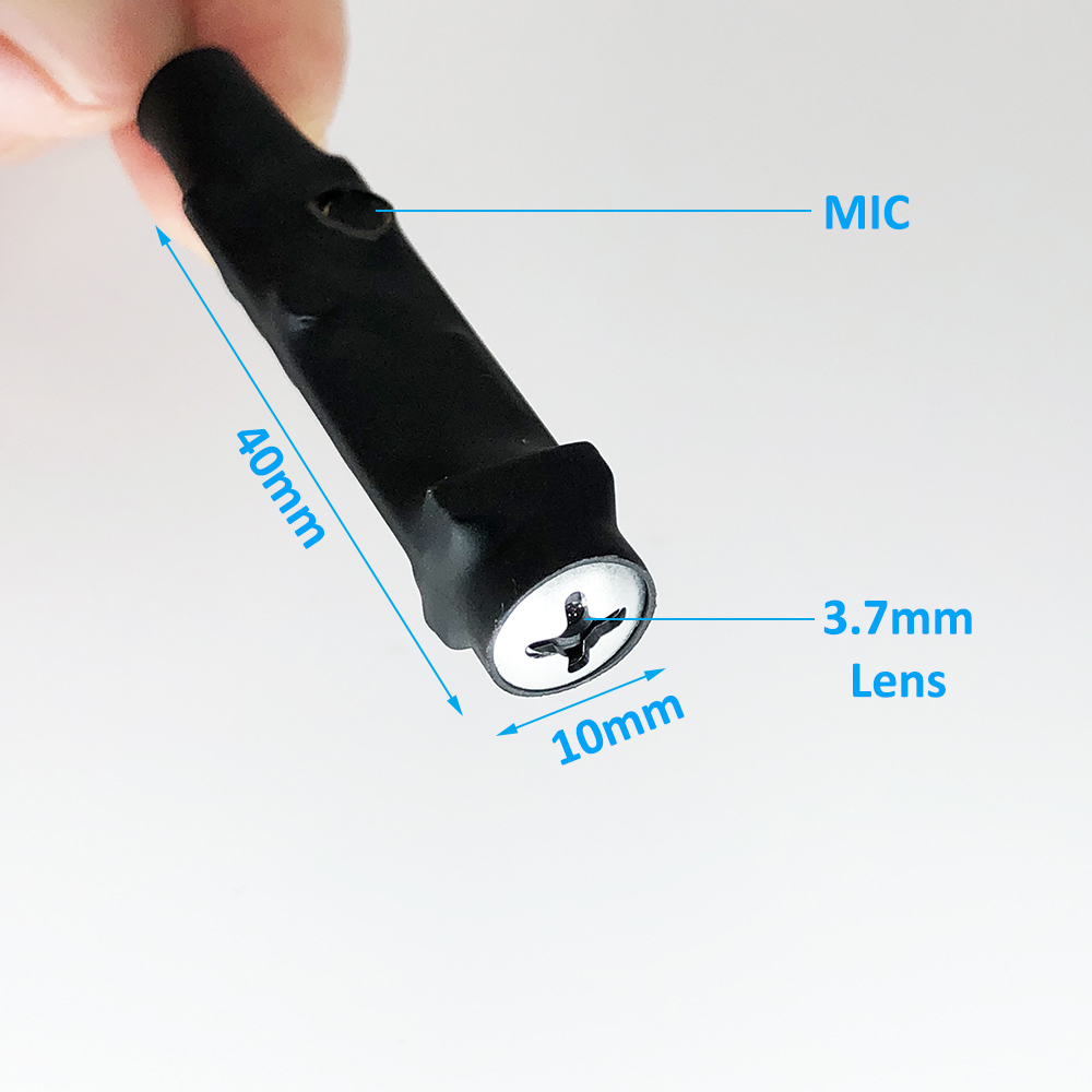 1080p Mini AHD Security Analog Camera, 3.7mm Lens, BNC/RCA/DC, Video/Audio/Power, PAL/NTSC option