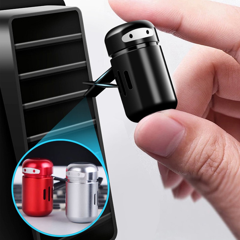Mini Auto Lucht Parfum Robot Vorm Luchtverfrisser Geur Clip Diffuser Auto Outlet Parfum Solide Parfum Auto Accessoires
