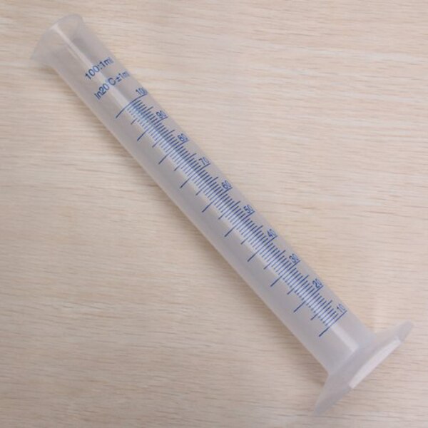 1PCS 100ml Transparent Plastic Graduated Measuring Cylinder For Lab Supplies Laboratory Tools