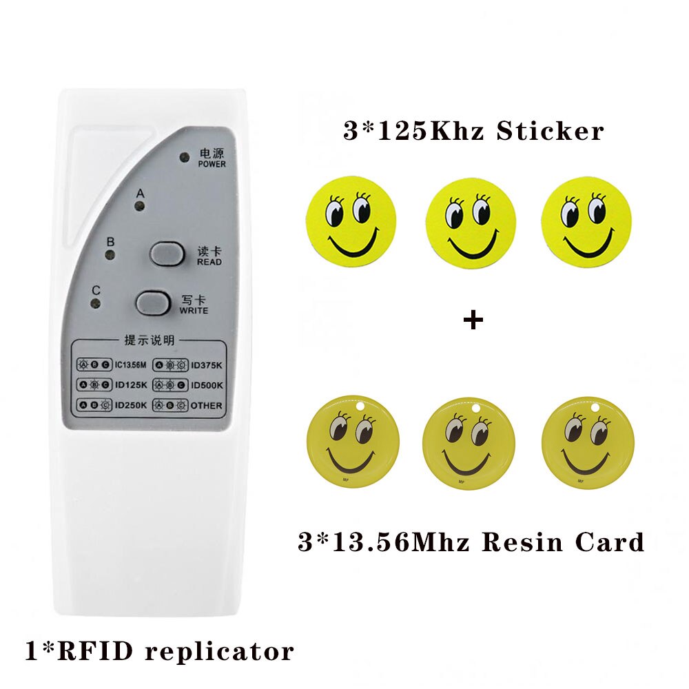 Draagbare smartcard-schrijver ic/id multi-frequentie duplicator nfc rfid tag kopieermachine lezer schrijver voor 125 khz -13.56 mhz: Pakket 3