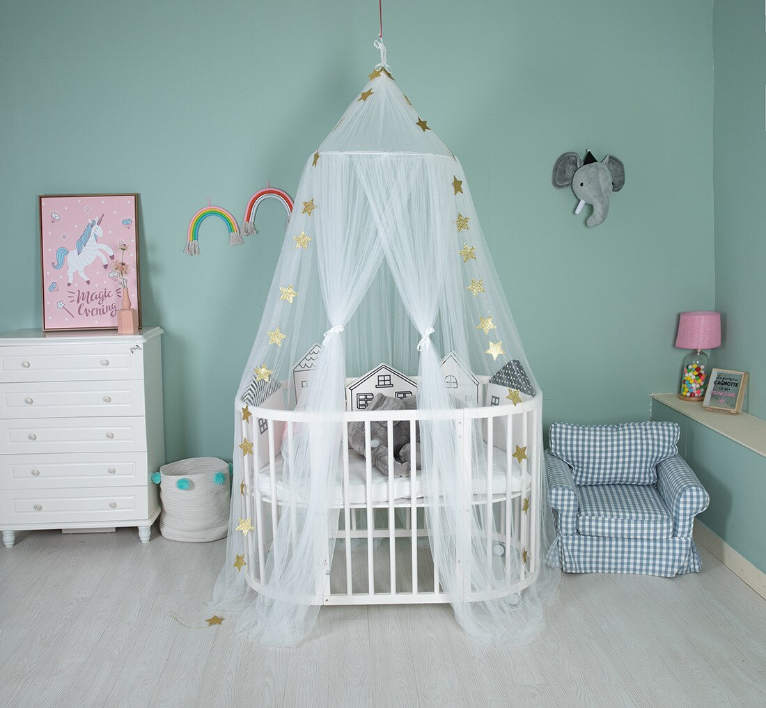 Cache-sommier en coton 7 couleurs | , couvre-lit en forme de dôme, baldaquin en coton, couvre-lit rideau pour bébés enfants, décoration de jeu à domicile
