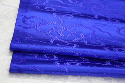 CF420 1yard Solid Clouds Brocade Fabrics Chinese Silk Brocade Jacquard Fabric For Chinese Dress For Adults Chinese Style Cushion: blue