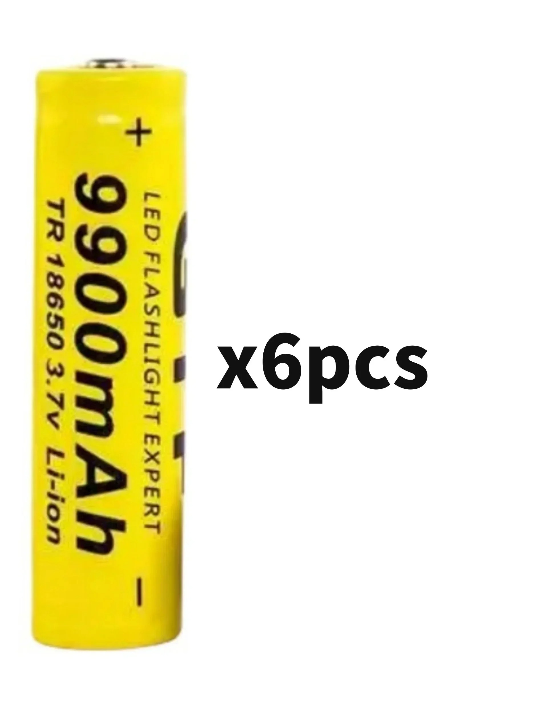 Neuer 18650 Akku 3,7 V 9900 mAh wiederaufladbarer Li-Ionen-Akku für LED-Taschenlampe, Taschenlampe, Lithium-Akku 18650,00 18650 Akku: WEISS