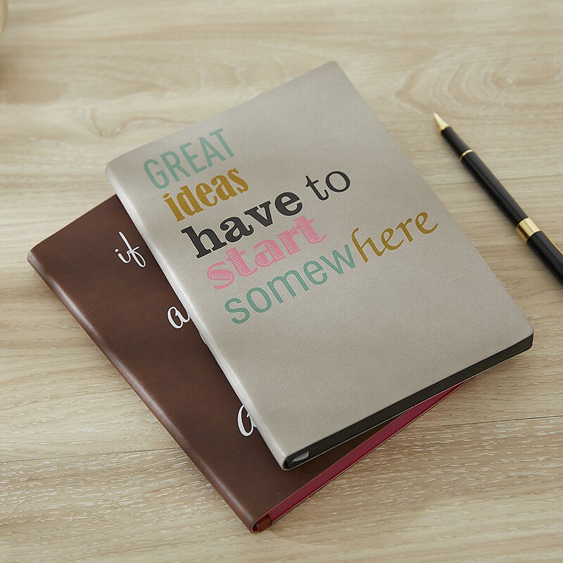 Grid Notebook Grid Rainbow Edge Journal Waterproof PU Skin Thickened Notepad Notebooks and Journals Planer