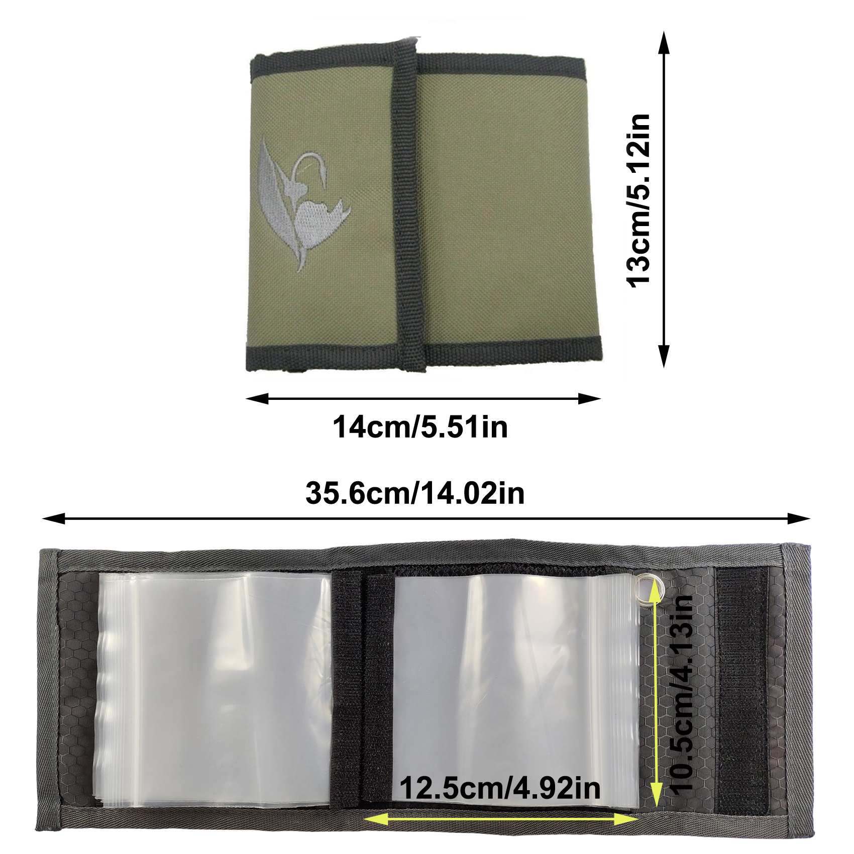 Aventik 10 Pockets Fishing Tackle Binder Fly Fishing Leader Tippet Line Wallet Leader Case Tippet Storage Fly Fishing Packet