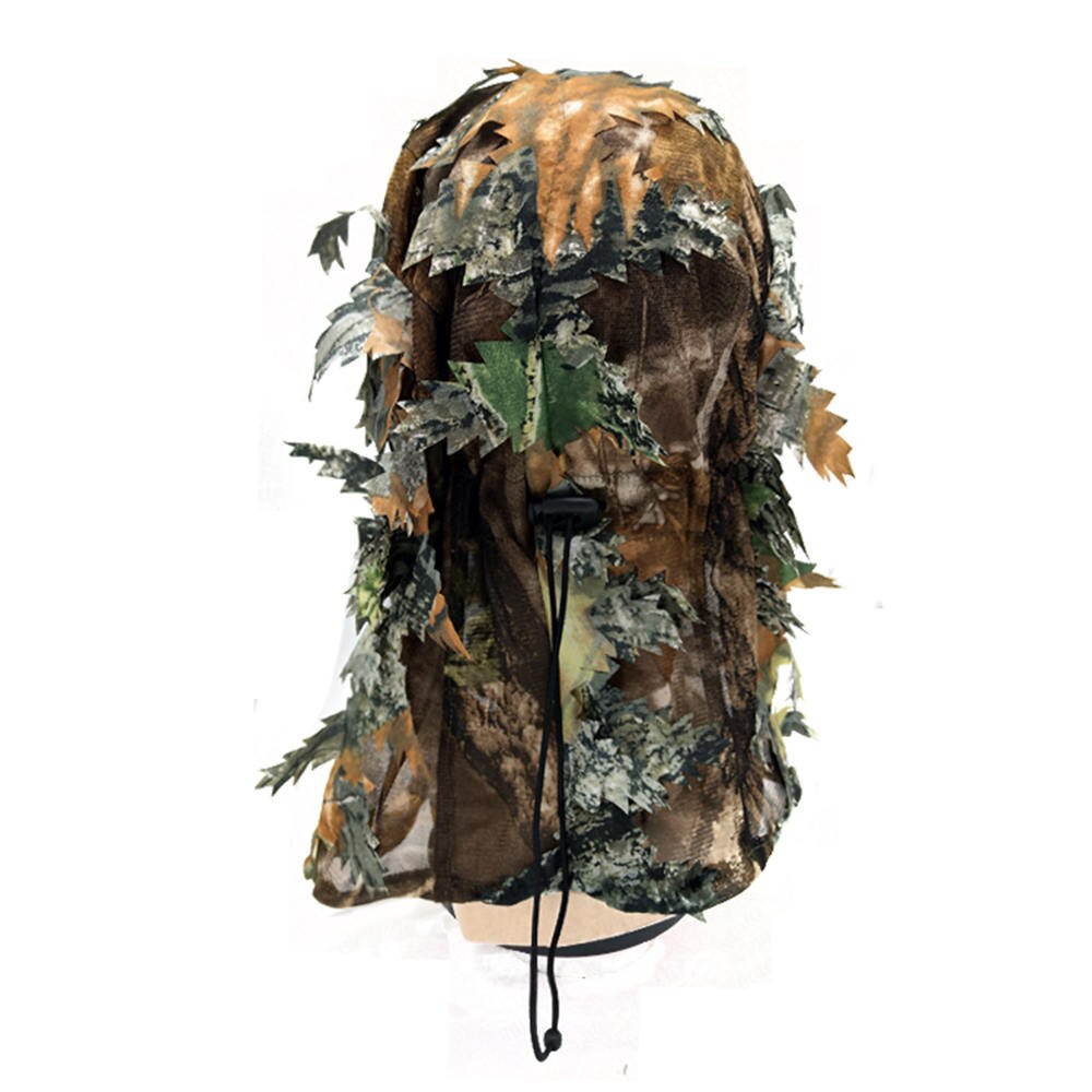 Tarnung Gesicht Maske 3D Blatt Stereo Jagd Maske Hütte Camo Gesicht Maske Sturmhaube Wald Volle Gesicht Maske Ghillie Anzüge