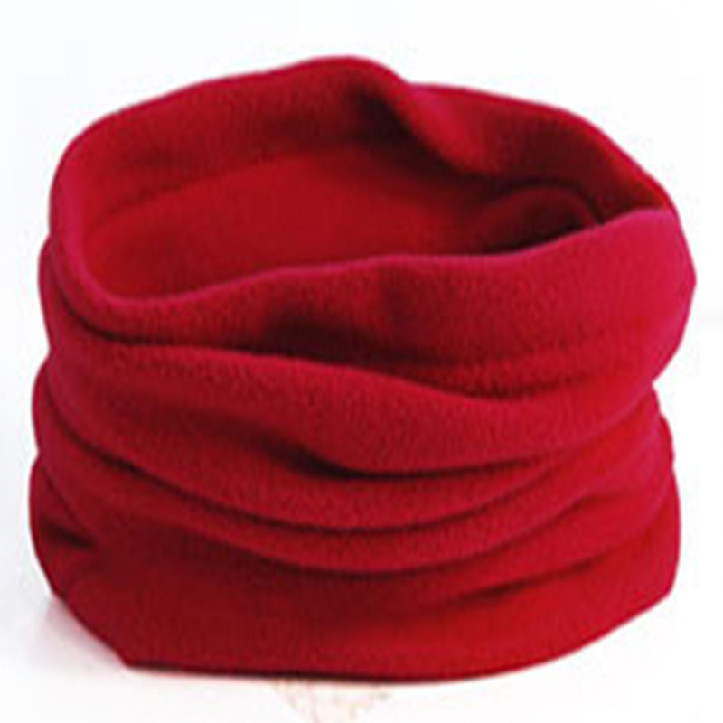 Winter Essential Unisex Polar Fleece Neck Men and Women All Appropriate Headband Wrap Shawl Scarf 9 colors: Red