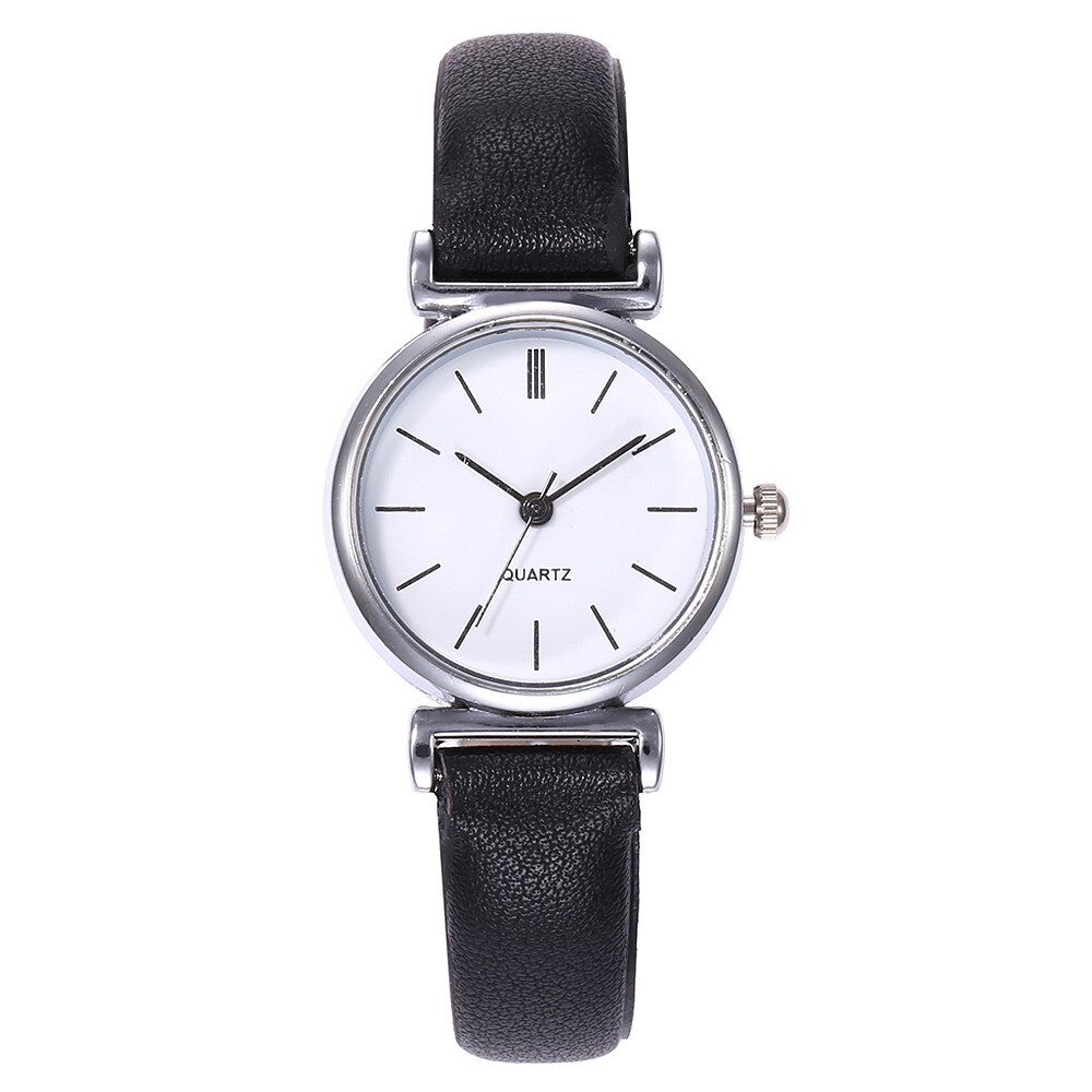 Relogio Feminino vansvar Watch Women Casual Quartz Leather Band Newv Strap WristWatch Small Dial Saat Reloj Mujer: Black A