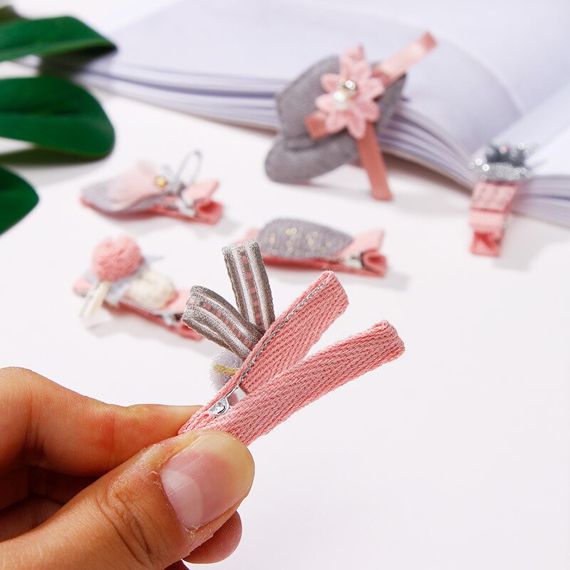 6 pz/impostato per Bambini bella Ragazze stella Animale Capelli Della Principessa Pinze Accessori per Capelli Carino Bambini Del Fiore Del Merletto Barrette Forcelle
