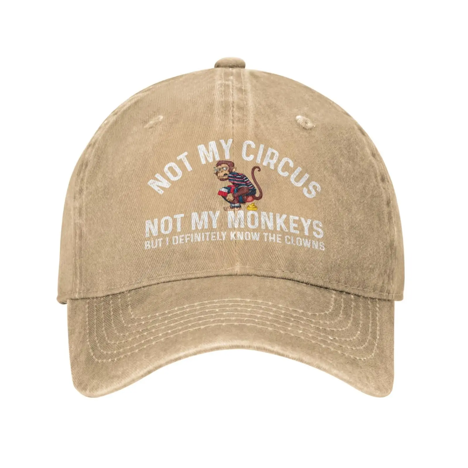 Chapeau drôle, pas mon cirque, pas mes singes mais je connaître définitivement les Clowns, casquette pour femmes, casquettes de papa, chapeaux Vintage: WHITE