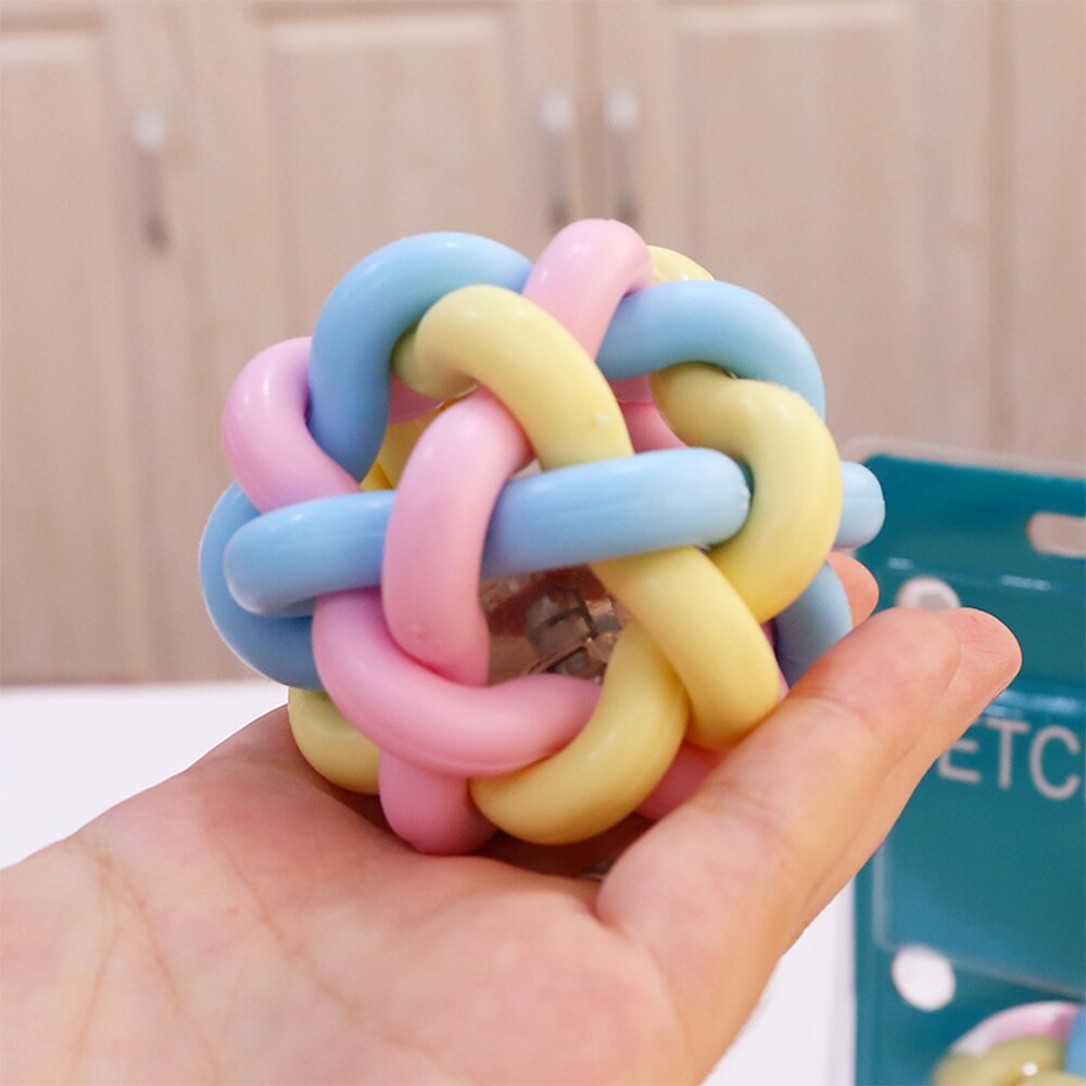 Macaron Rubber Dog Chew Toys Bone Shape Dog Chewing Toys for Large Small Dogs Teeth Clean Interactive Large Puppy Dogs Ball Toy