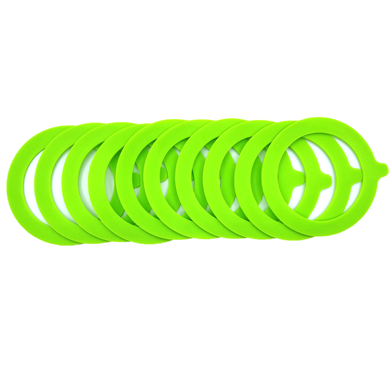 5Pcs Silicone Replacement Gasket Airtight Seals Rings Leak Proof Canning Seals for Glass Clip Top Jars Storage Containers: light green