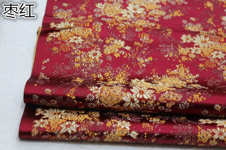 Breed 29 "Chinese Cheongsam Pop Jurk Mongoolse Gown Stof Film Tv Satijn Materiaal Decoratie Diy Jacquard Brocade Doek: Fuchsia