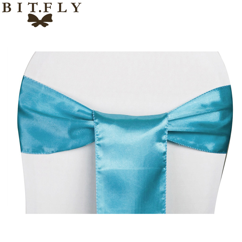 BIT.FLY – housse de chaises en Satin 15x275cm, 1 pièce, décoration de fête, mariage, hôtel, Banquet,