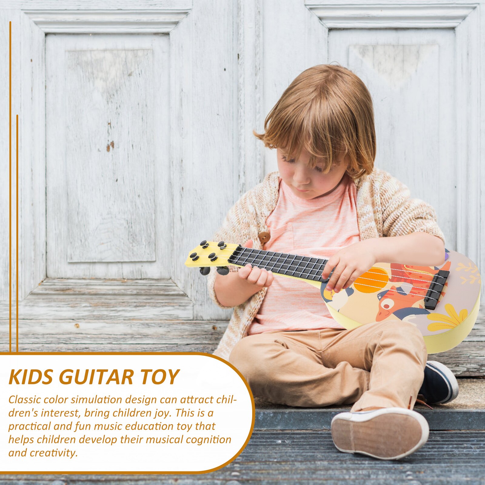 Early Learning Ukulele Kids Guitar Educational Instrument Kid Plaything