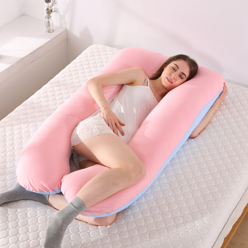 100%  bomulds graviditetspude gravid pude til gravide lang gravid blød kvinde pude u form gravid puder: Farve 7