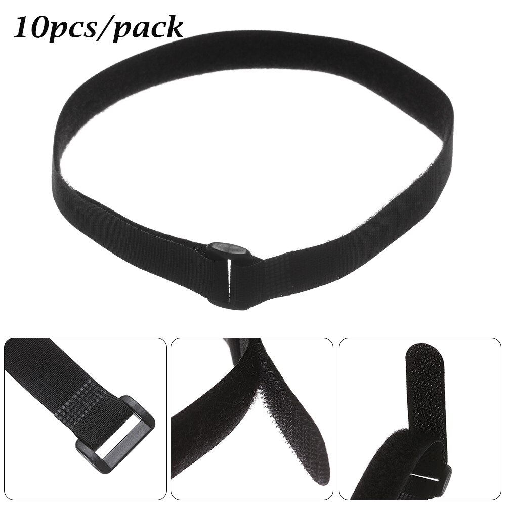 10Pcs 2*50Cm Nylon Haak Lus Zelfklevende Band Kabelbinders Herbruikbare Bevestiging Bike Tie Multil Purpose Fiets Tool