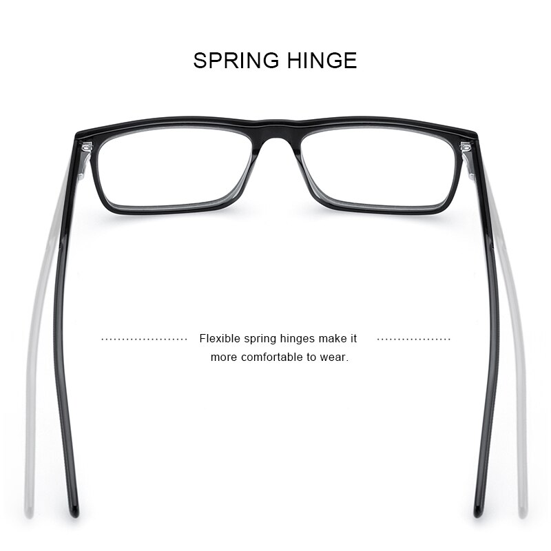 MERRYS -Gafas de acetato para hombre, montura óptica cuadrada, graduadas, de lujo, S2942