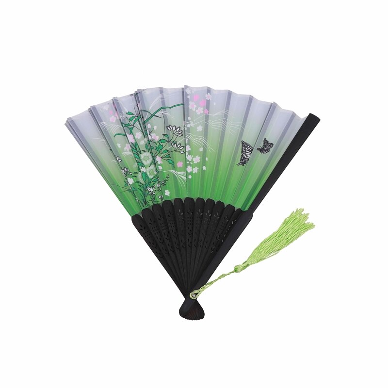 Mini Hand Ventilator Draagbare Zijde Vouwen Fan Chinese Vintage Stijl Home Decoratie Ornamenten Ambachten Bruiloft Dans Accessoires