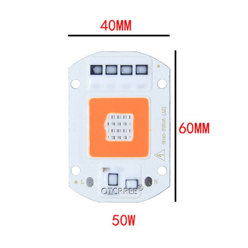20w 30w 50w led phyto lys  ac220v vækstlamper med linsereflektor rød+blå led vækstlys fuldt spektrum til planter frø: Kun 50w led