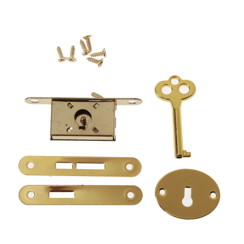 Antieke Hasp Vintage Metalen Lade Sloten Met Decoratieve Meubels Hardware Voor Houten Sieraden Doos Kast