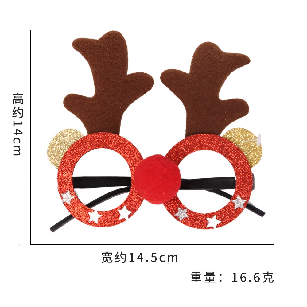 Kerst Ornamenten Kinderen Bril Volwassen Make Bal Cartoon Gewei Voor Zowel Mannen En Vrouwen Creatieve Kerstcadeau: Christmas Antlers Glasses