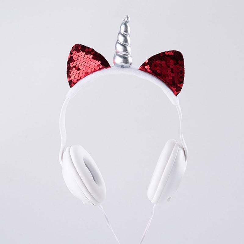 Cute Cat Ear Headphone Unicorns 3.5MM Wired Kids Headphones Earphone Gaming Headset For Mobile Phone/computer Universal: 05