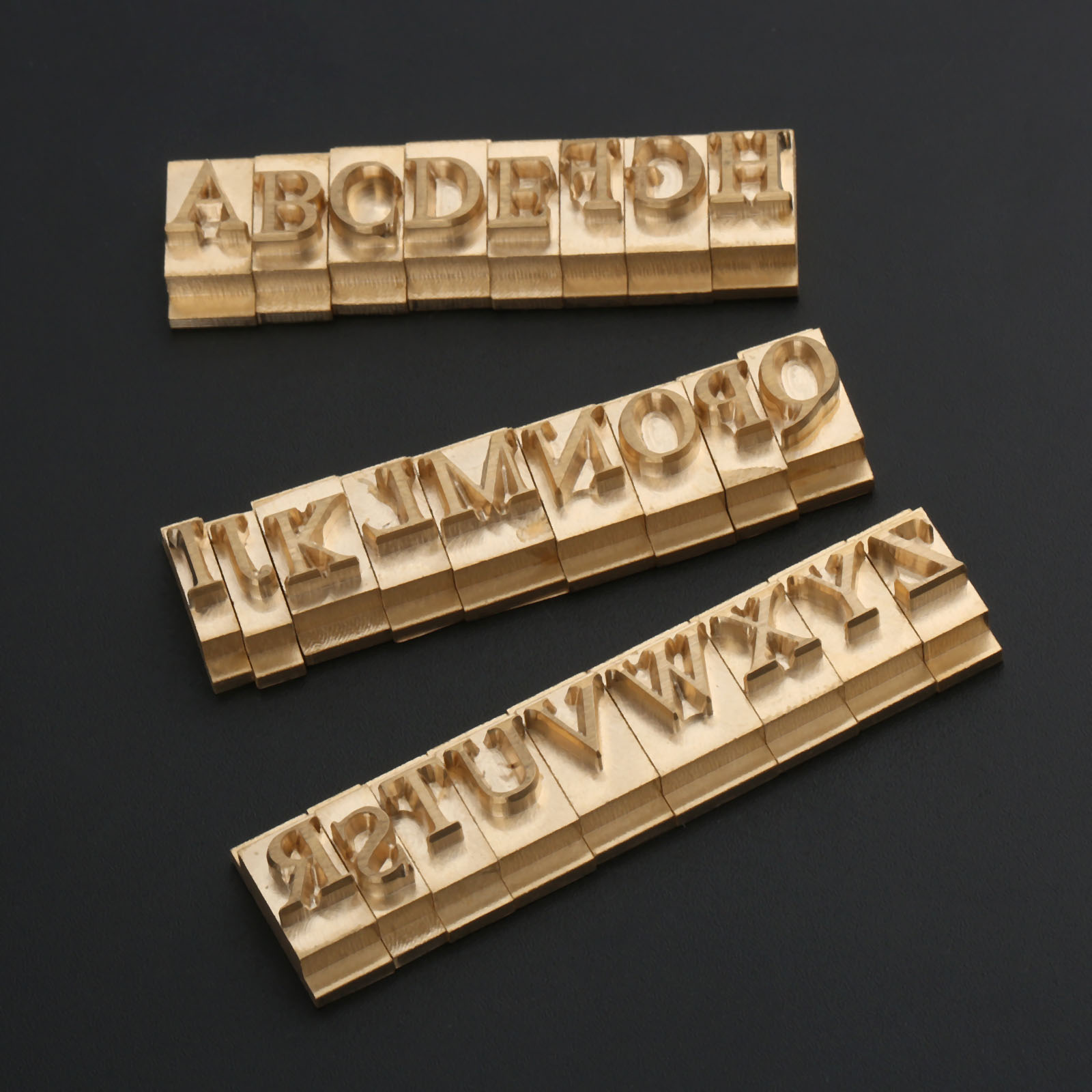 26 pz/impostato lettere maiuscole oro ottone volte nuovi stampi per timbri romani A-Z strumento di brama ferro stampa stampaggio cuoio/legno/torta artigianale