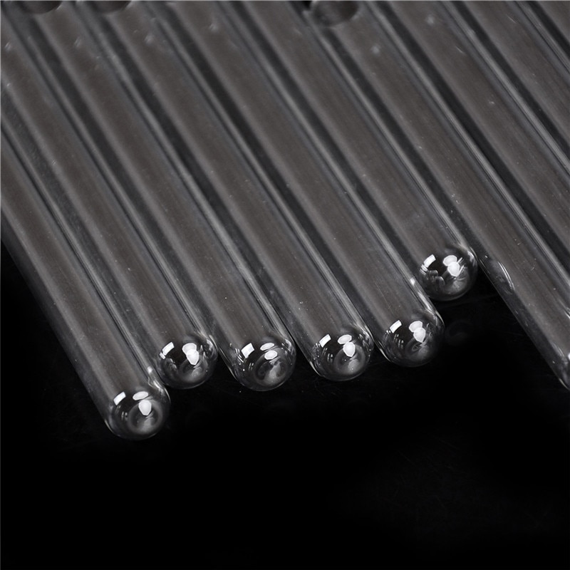 10pcs/Pack 10*100mm Transparent Plastic Test Tube Like Glass favours Vial Laboratory School Educational Supplies