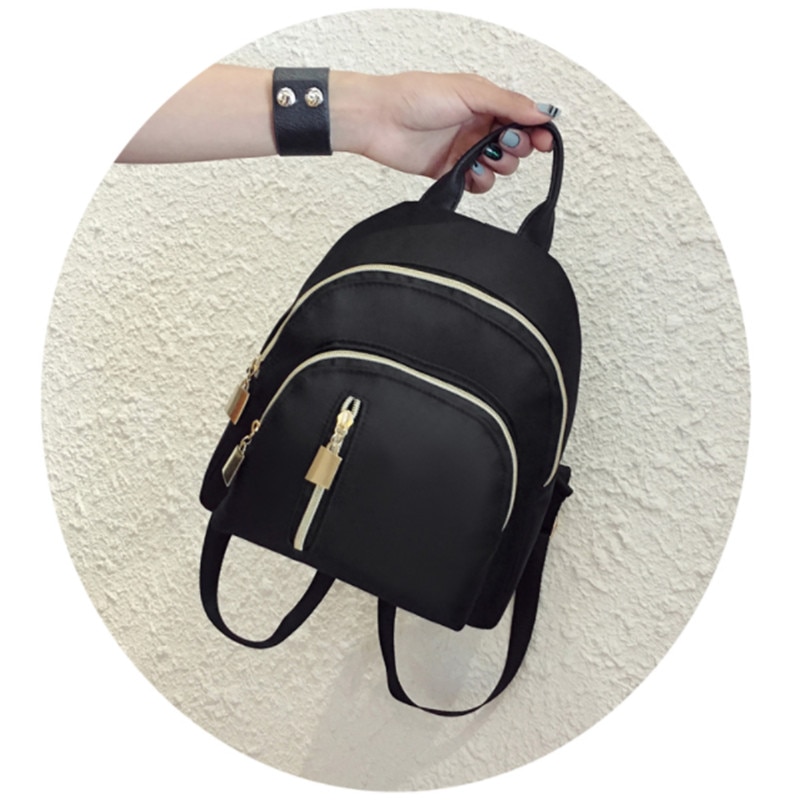 Mulheres mini mochila oxford feminino casual sólida saco oxford saco à prova dwaterproof água portátil saco de viagem adolescente mochila pequena