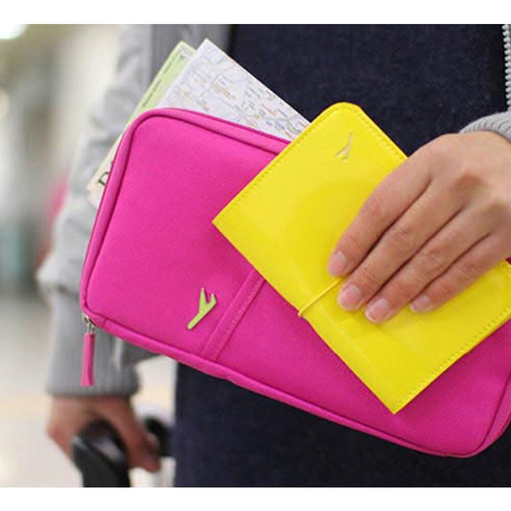 Accesorios de viaje bolsas de almacenamiento cartera para pasaporte tarjetas de identificación para crédito porta Tickets cartera Multicolor bolsa Oxford PA640638