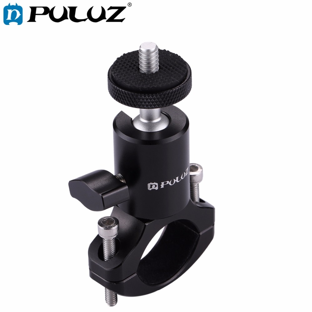 PULUZ Bike Bicycle Aluminum Handlebar Tripod Ball Head Adapter Mount For GoPro HERO 10 Black/7/6/Xiaoyi/DJI OSMO Action Cameras