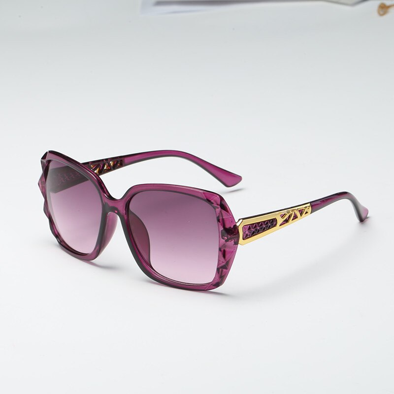 Høj klassisk ovale kvinder solbriller gradient linse briller rejse solbriller anti-uv: 04