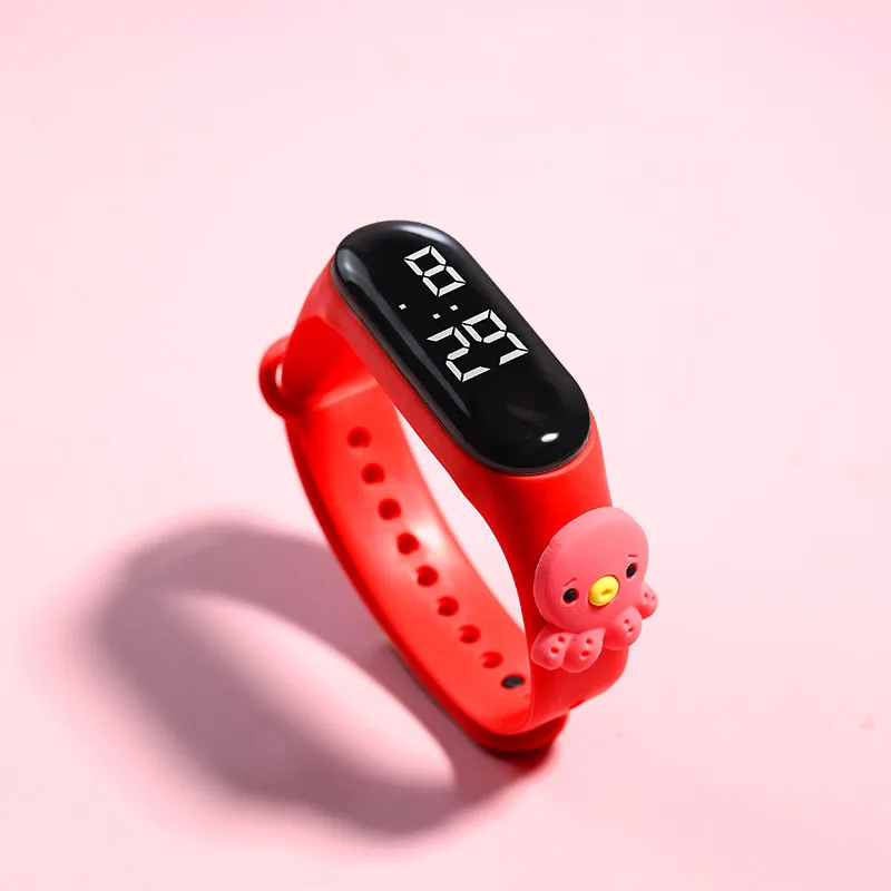 Reloj Digital de para niños, relojes deportivos de silicona, relojes electrónicos para niñas, reloj de pulsera Led de dibujos animados para niños