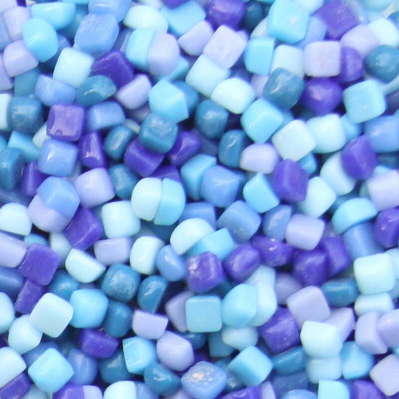 Accessoires de bricolage 100 grammes/620 pièces, Mini forme carrée de 4.8MM, feuilleteries de mosaïque en verre à recycler, matériel artisanal pour passe-temps en mosaïque