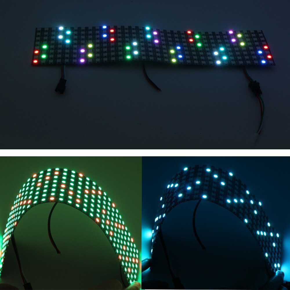 5050 Rgb Matrix Led Pixel Module Licht Digitale Flexibele Panel Individueel Adresseerbare 5V 8*8 16*16 8*32 Pixels WS2812B WS2812