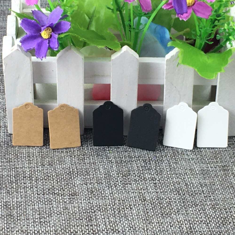 100 PCS 3x2cm Mini Kraft Paper Tag Small Jewelry P... – Grandado