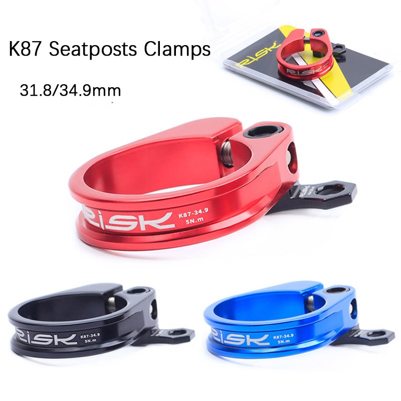 Selim da bicicleta braçadeiras k87 liga de alumínio 31.8/34.9mm ultraleve bloqueio mountain road bike clip