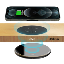 KPON-cargador inalámbrico Invisible, almohadilla de carga inalámbrica de larga distancia oculta para teléfono debajo del escritorio, QI, 10W