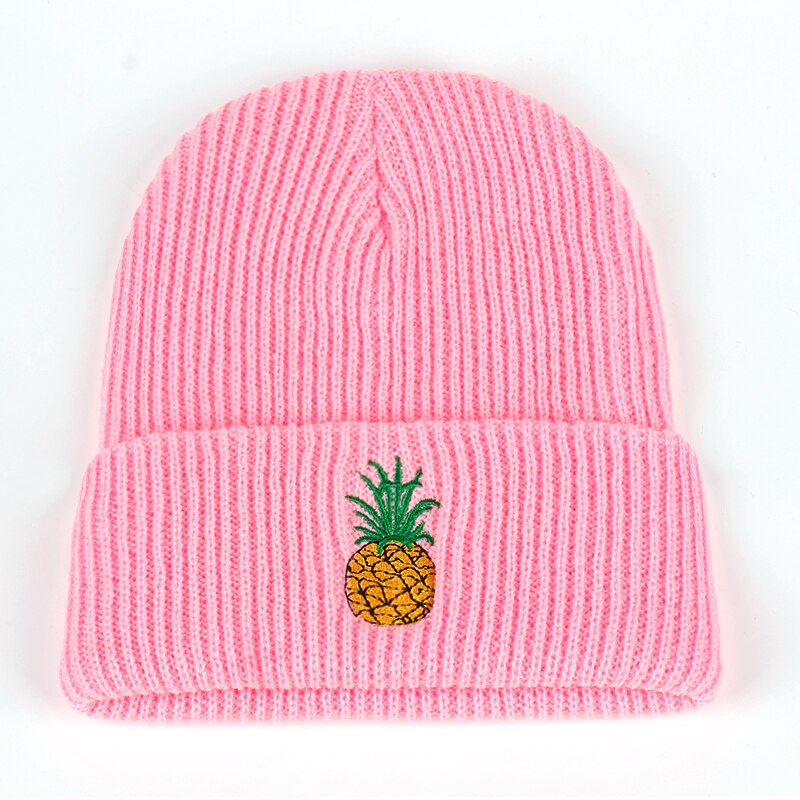 Voron ananas vinterhue kvinde unisex strikket skullies strik casual hat til mænd kvinder sort pink varm efterårs hue
