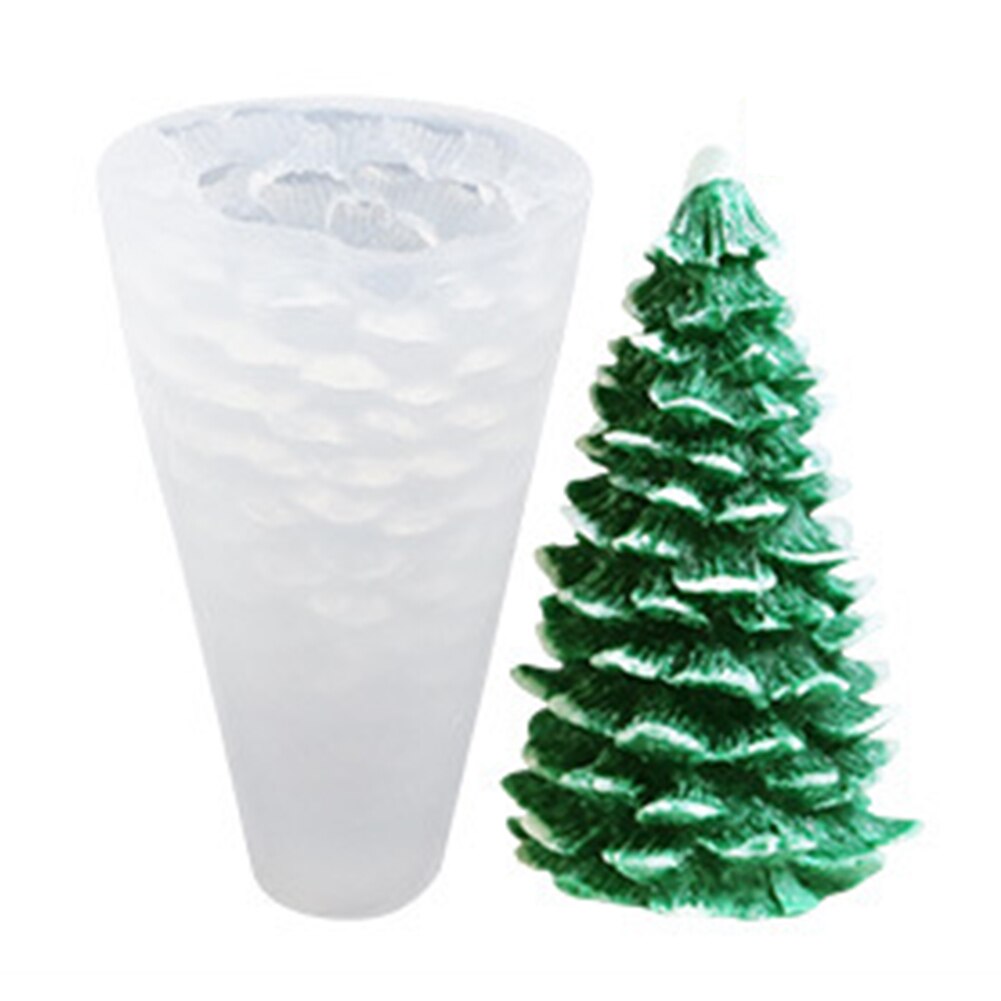 Albero di natale 3D stampo in silicone albero di pino di natale stampi per candele sapone argilla tariffa decorazioni per torte fai da te stampi da forno stampo per natale fai da te: d