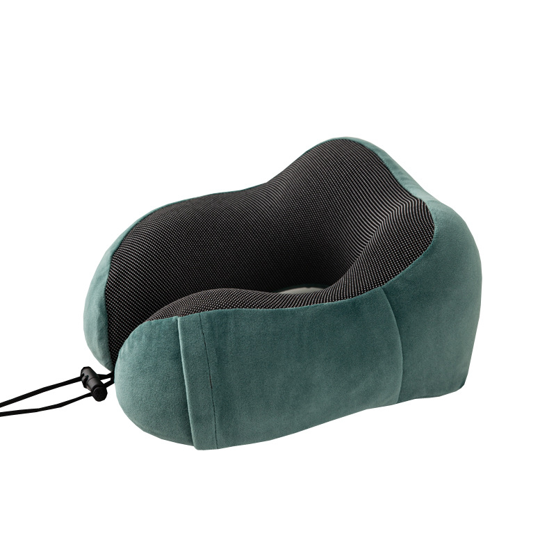 memory foam neck pillow massage cushion travel vacation car seat rest: ink green