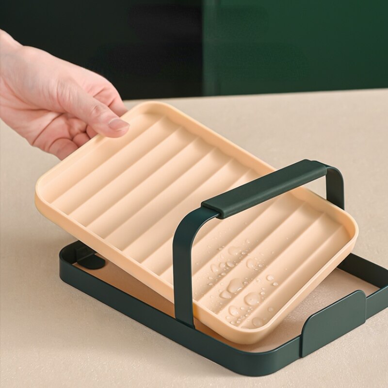 Household Kitchen Pot Lid Spatula Shelf Countertop Rack Wrought Iron Spoon Cooking Shovel Spatula Rack Holding Storage Shelf