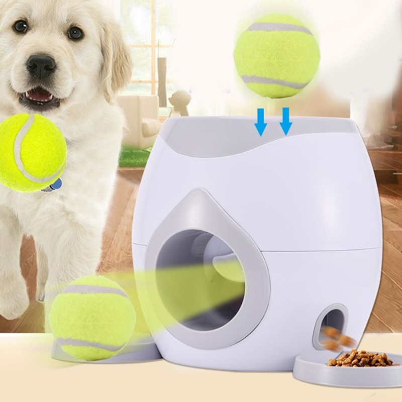 Hond Tennis Beloning Machine Speelgoed Huisdier Bal Launcher Speelgoed Iq Training Voor Hond Speelgoed 6Cm Elastische Tennisbal voor Binnen Of Buiten