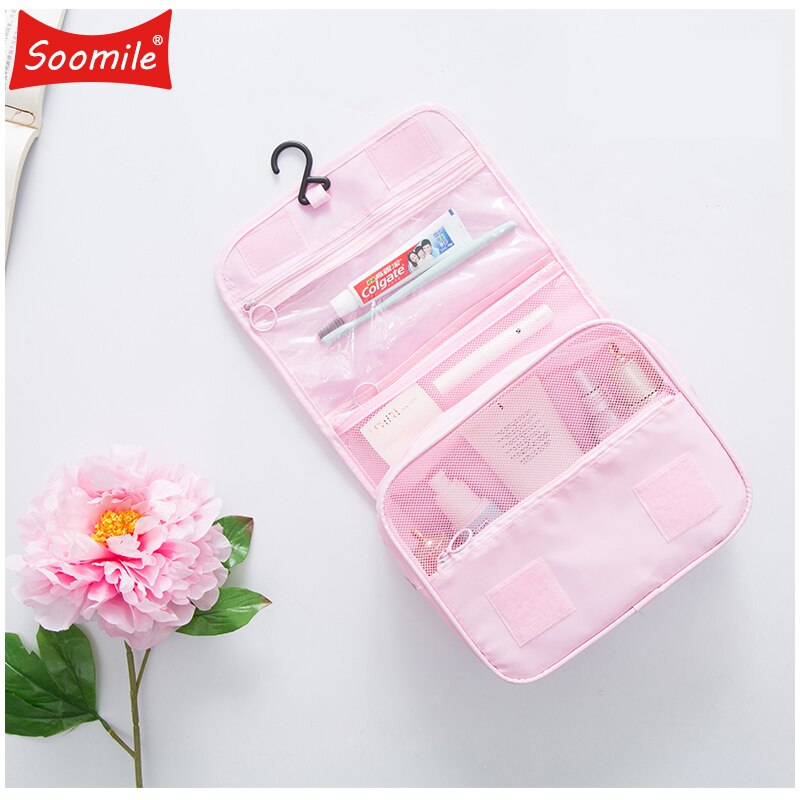 Opknoping Opvouwbare Reistas Vrouwen Mannen Cosmetische Zakken voor Make Tandpasta Toilettas Tandenborstel Handdoek Hoge Capaciteit Bagage