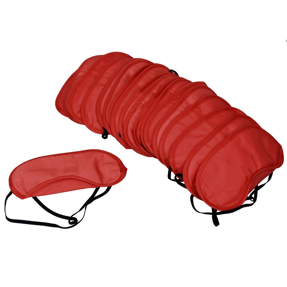 10 teile/los Reise Schlaf Maske schnelle Schlafen Augen Maske Eyeshade Abdeckung Schatten Patch Frauen Männer Weiche Tragbare Augenbinde Reise: rot 10Stck
