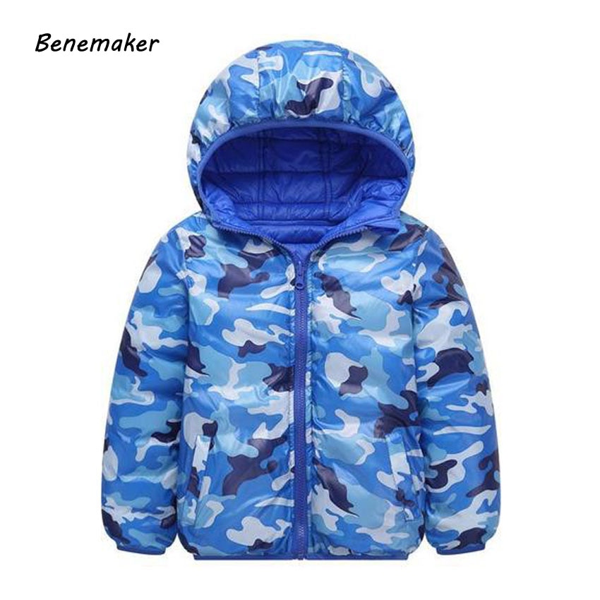 Benemaker vinter camouflage jakke til pige dreng dobbeltsidet frakke børn ropa de niño børnetøj babytøj overtøj  jh077