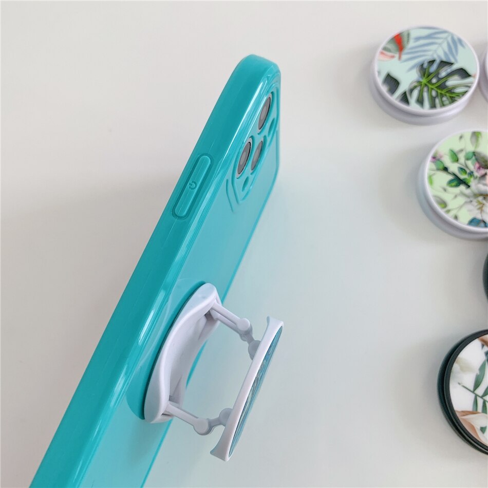 Fiore Espansione Del Telefono Supporto Del Basamento Grip Dito Rring Anti-Caduta Rotondo Pieghevole del Supporto Del Telefono Floreale per il iPhone XR Accessori