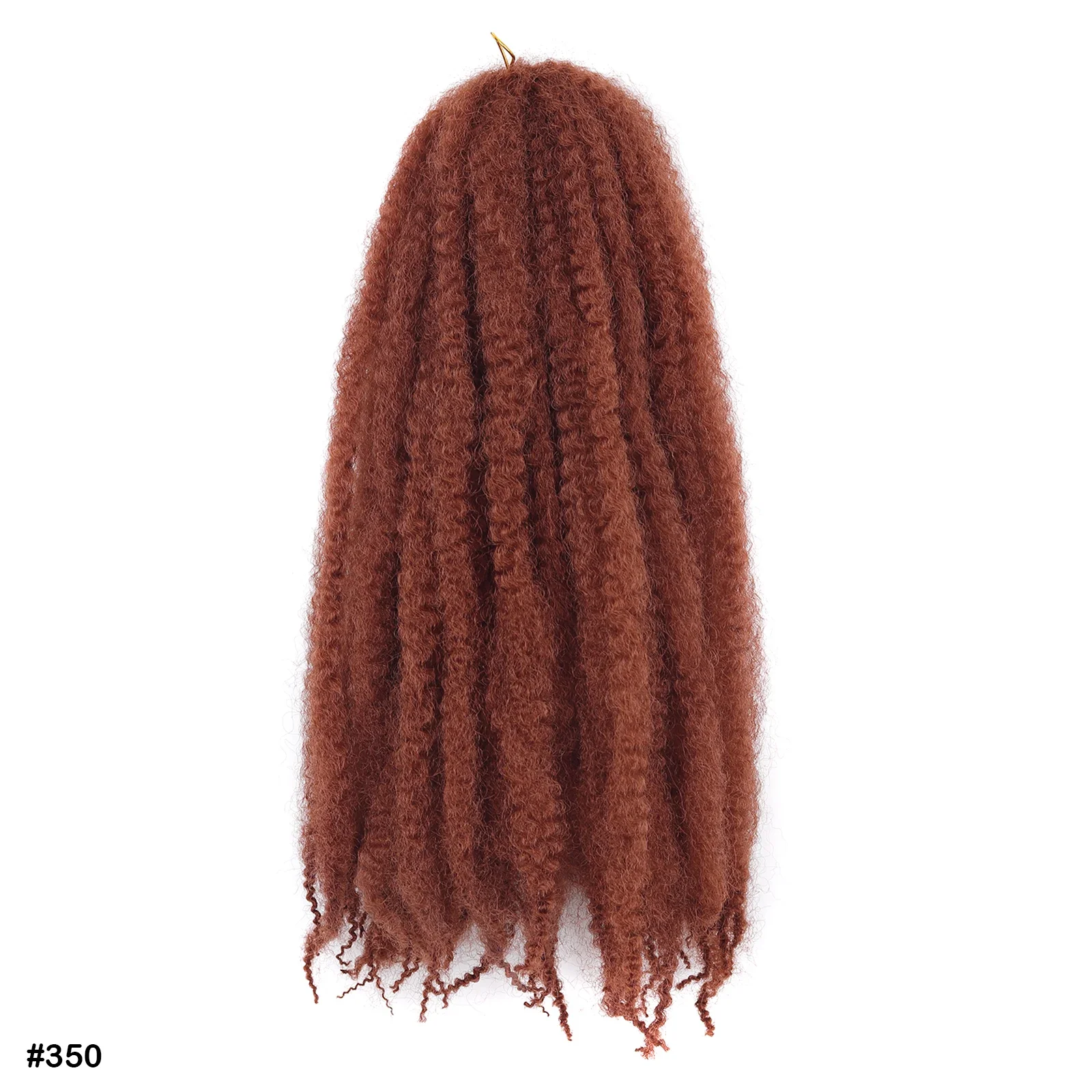 Pelo de ganchillo Marley Twist, pelo trenzado corto y rizado, trenzas bohemias, extensiones de cabello de ganchillo sintético, peinado Afro negro: # 350