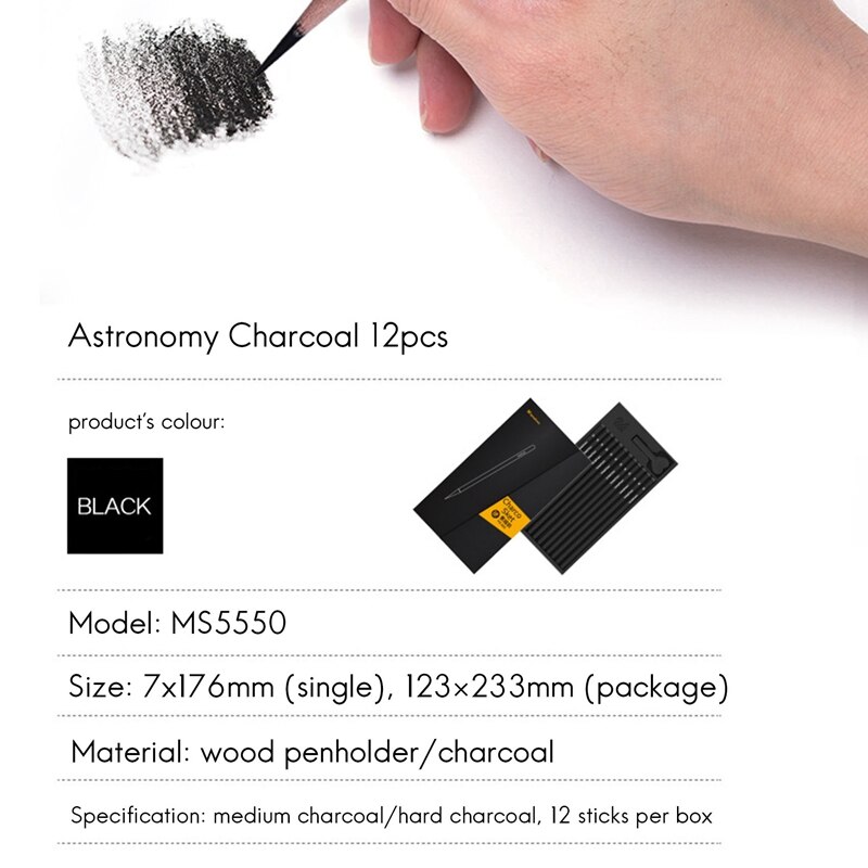 TEN-WIN Drawing Pencil, Charcoal Pen for Drawing, Suitable for Drawing Art, Beginners and Artists